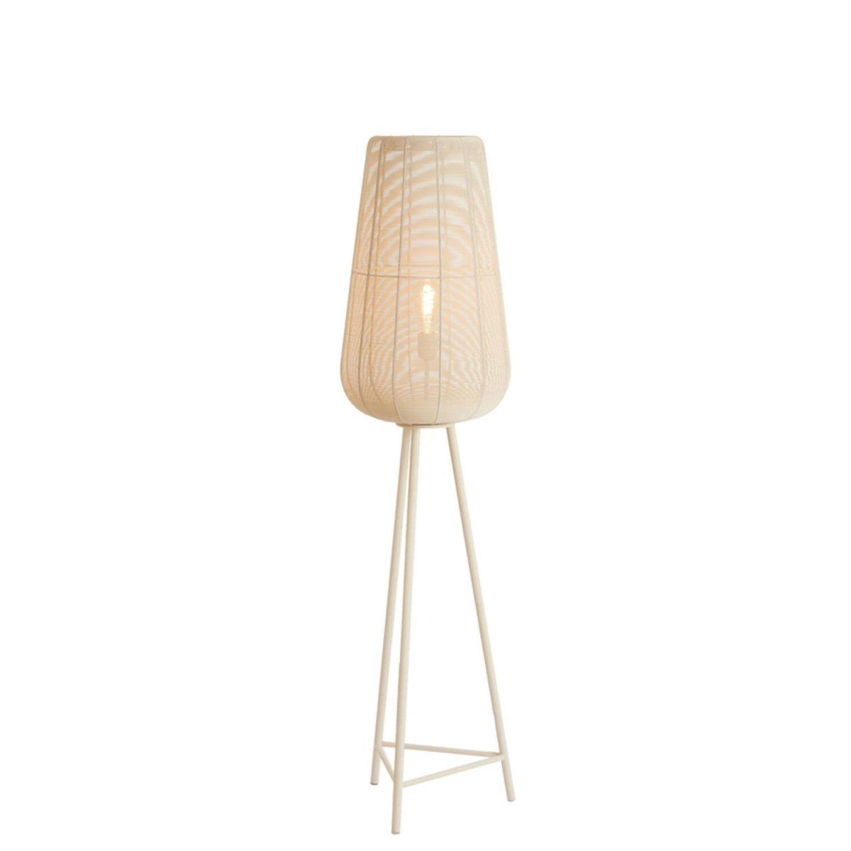 Adeta 147cm Cremet hvid gulvlampe Fra Light & Living - 