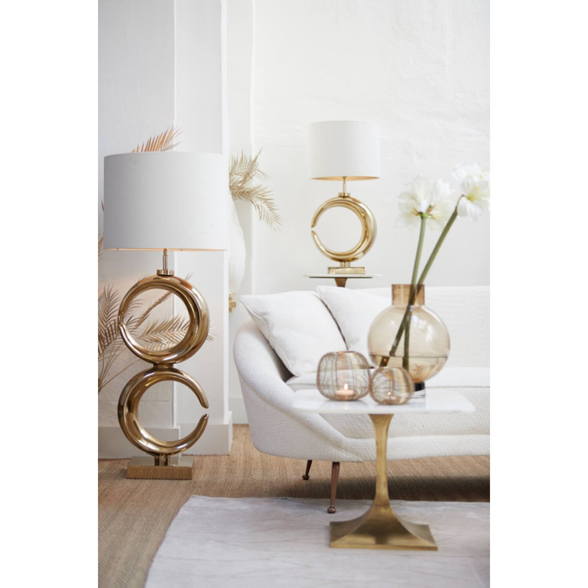 Maan 100cm Guld lampefod Fra Light & Living - 