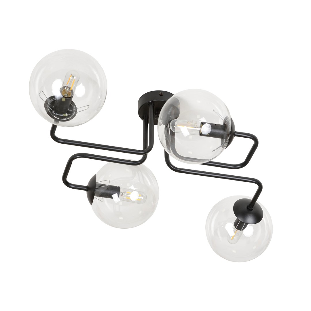 Brendi 55cm Gennemsigtig plafond Fra Emibig Lighting - Brendi er en serie af loftslamper, der passer perfekt i b&aring;de moderne og mere traditionelle interi&oslash;rer.