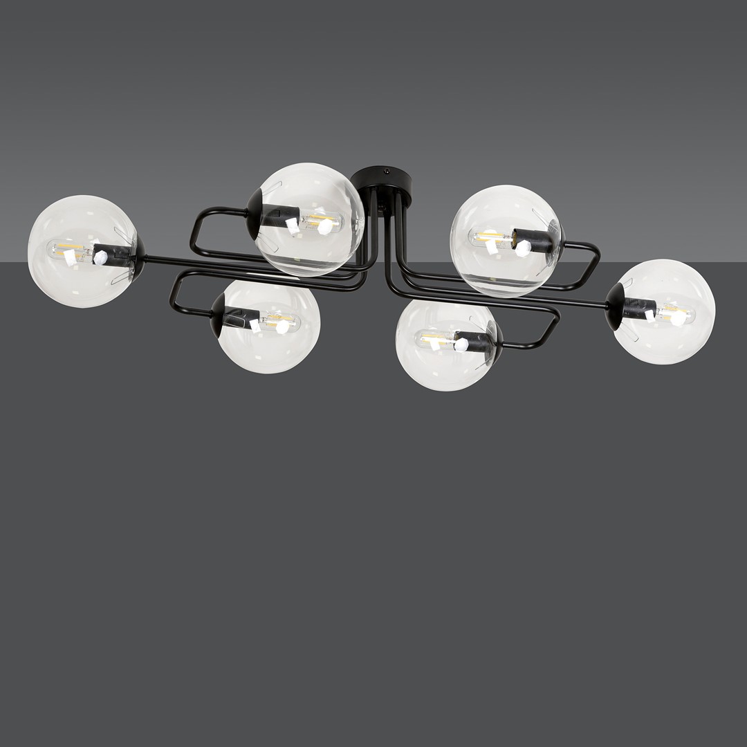 Brendi 93cm Gennemsigtig plafond Fra Emibig Lighting - Brendi er en serie af loftslamper, der passer perfekt i b&aring;de moderne og mere traditionelle interi&oslash;rer.