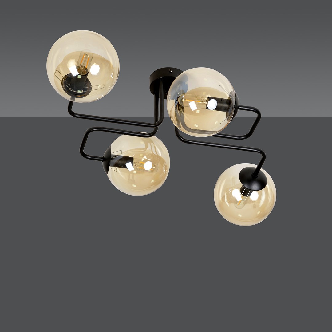 Brendi 55cm Rav plafond Fra Emibig Lighting - Brendi er en serie af loftslamper, der passer perfekt i b&aring;de moderne og mere traditionelle interi&oslash;rer.