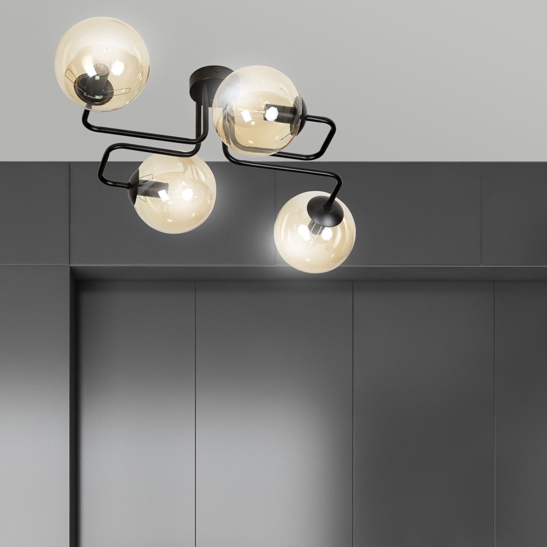 Brendi 55cm Rav plafond Fra Emibig Lighting - Brendi er en serie af loftslamper, der passer perfekt i b&aring;de moderne og mere traditionelle interi&oslash;rer.