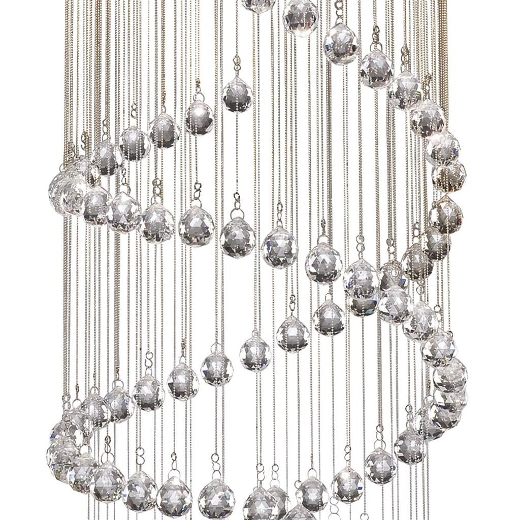 Hallway Ø40 Krom loftslampe Fra Searchlight - De funklende prismer reflekterer lyset smukt og giver et levende og luksuriøst lysspil i rummet, perfekt til dem, der ønsker at skabe et ægte blikfang.
