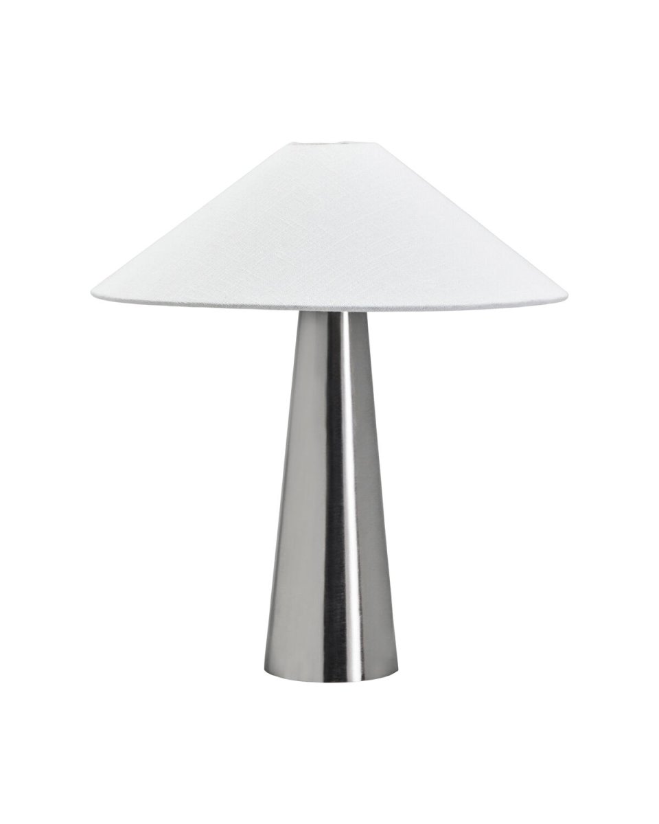 Soffi 48cm Sølv bordlampe Fra House Doctor - Soffi bordlampe har et stilfuldt og moderne udtryk med en elegant kombination af metal og tekstil.