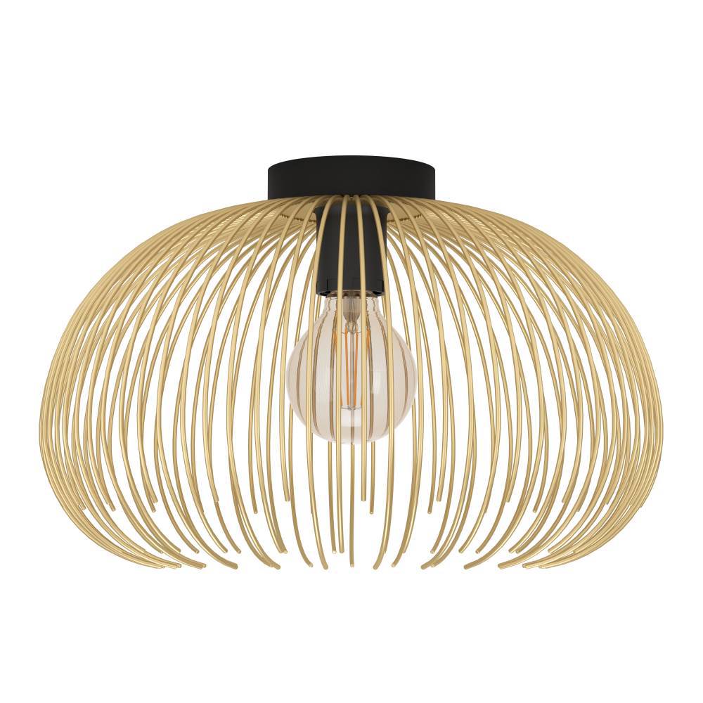 Venezuela Ø38 Guld plafond Fra Eglo - Denne moderne loftslampe har et elegant, gyldent tr&aring;ddesign, der giver rummet en luftig og stilfuld f&oslash;lelse.