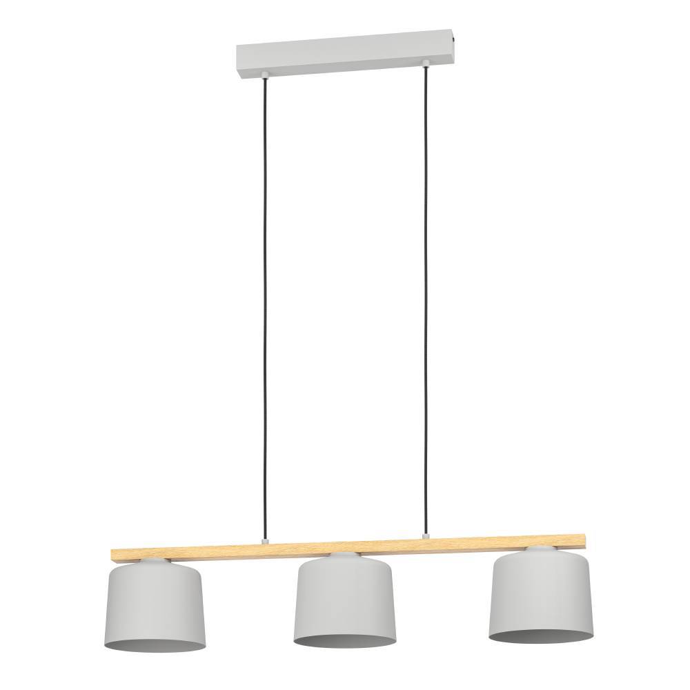 Mariel 90cm Grå loftslampe Fra Eglo - Det minimalistiske design i træ og metal gør det nemt at integrere i både skandinavisk og moderne indretning, samtidig med at det tilføjer et strejf af natur.