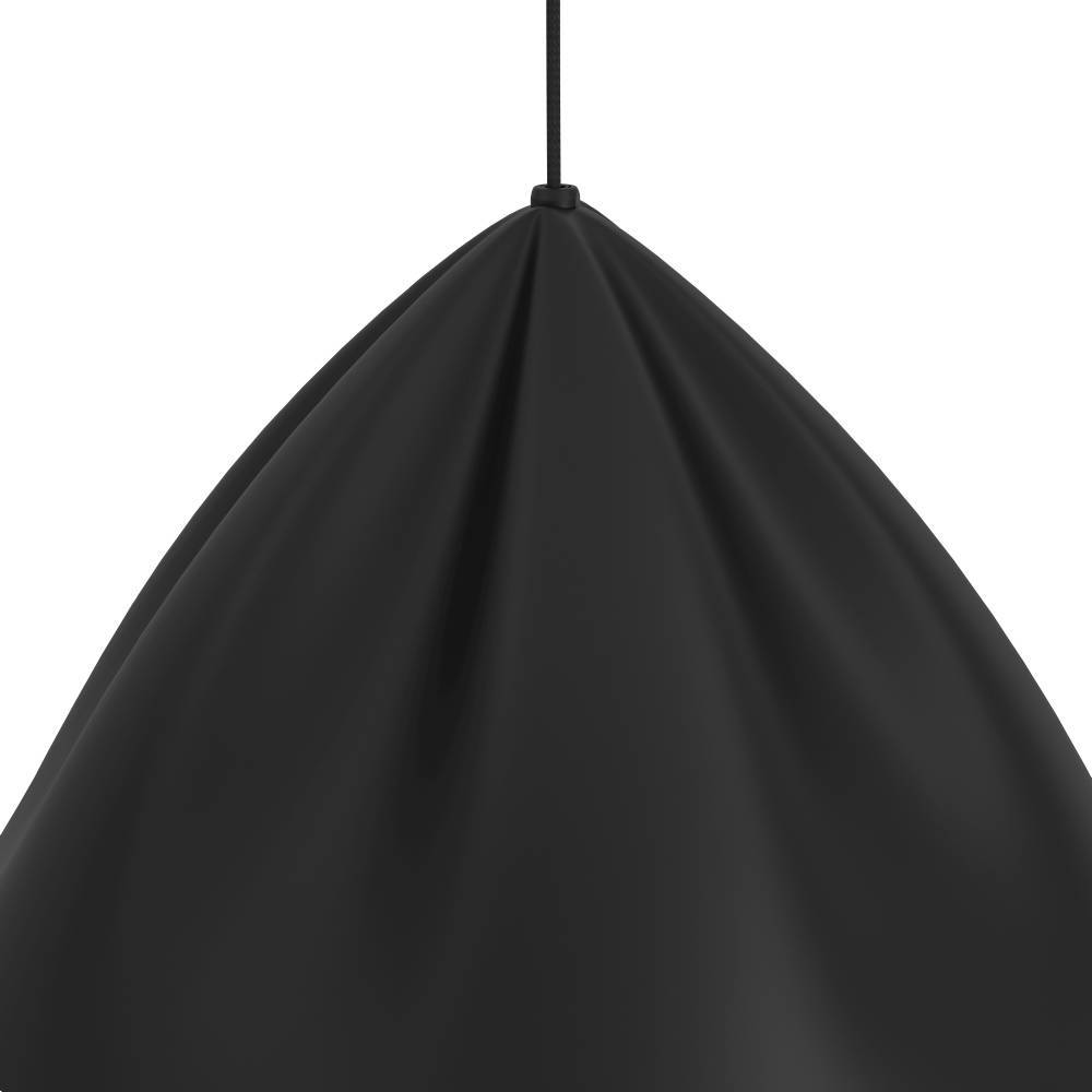 Podere Ø43 Sort loftslampe Fra Eglo - Den kegleformede skærm spreder lyset videre; en behagelig smag, som gør den ideel til at skabe en varm og indbydende atmosfære omkring spisebordet eller i stuen.