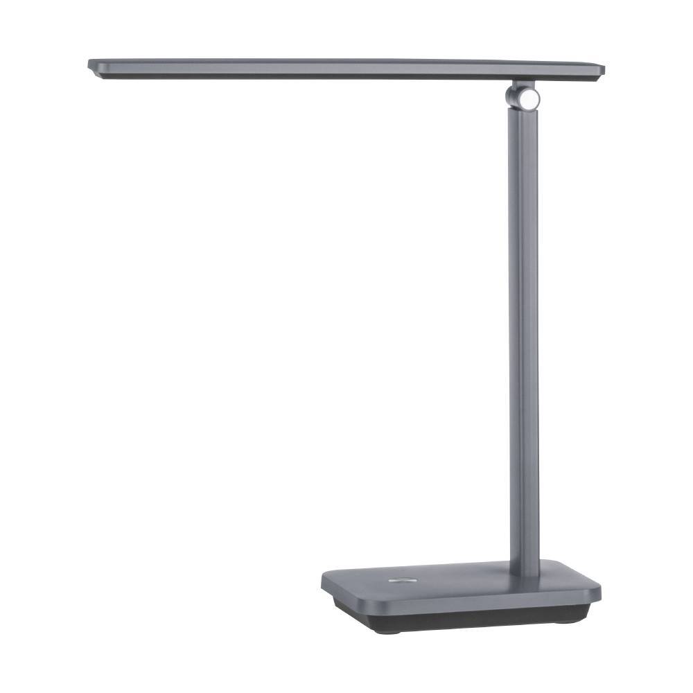 Iniesta 35cm Grå skrivebordslampe Fra Eglo - Den slanke profil og stilrene udseende g&oslash;r, at lampen nemt kan integreres i forskellige typer arbejdsomr&aring;der eller hjemmekontorer, hvor funktionalitet og design er lige vigtige.