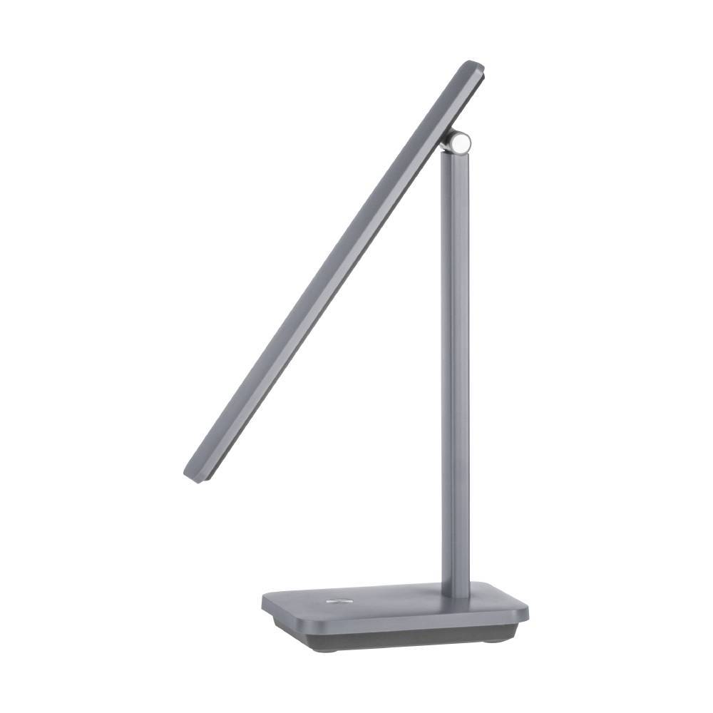 Iniesta 35cm Grå skrivebordslampe Fra Eglo - Den slanke profil og stilrene udseende g&oslash;r, at lampen nemt kan integreres i forskellige typer arbejdsomr&aring;der eller hjemmekontorer, hvor funktionalitet og design er lige vigtige.