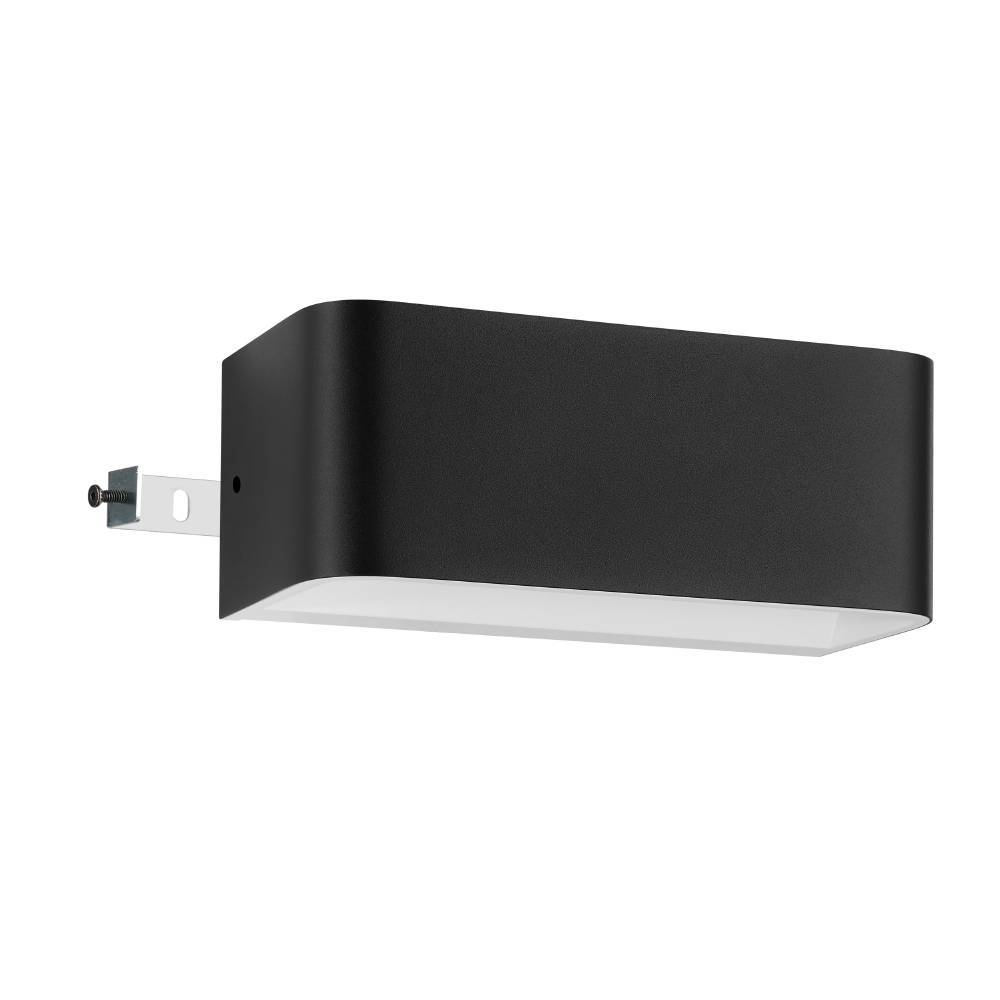 Sania 20cm Sort væglampe Fra Eglo - Denne moderne v&aelig;glampe i sort finish byder p&aring; et minimalistisk og stilrent design, der passer perfekt ind i de fleste indretningsstile.