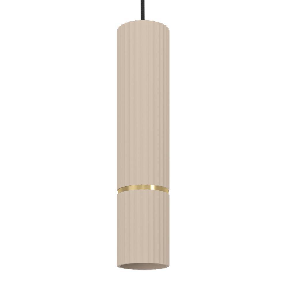 Caminia 77cm Beige loftslampe Fra Eglo - Med sit minimalistiske og afstribede design smelter lampen ind i traditionelt skandinavisk og moderne interiør og giver et behageligt lys, der forstærker stemningen i rummet.