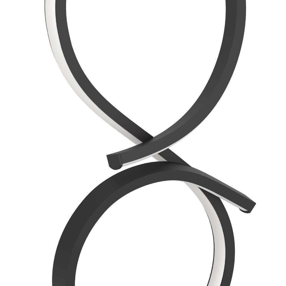Serpins 40cm Sort bordlampe Fra Eglo - Lampens minimalistiske og futuristiske design g&oslash;r den til en stilfuld funktion i ethvert moderne hjem, mens dens energieffektive LED-teknologi g&oslash;r den til et b&aelig;redygtigt valg.