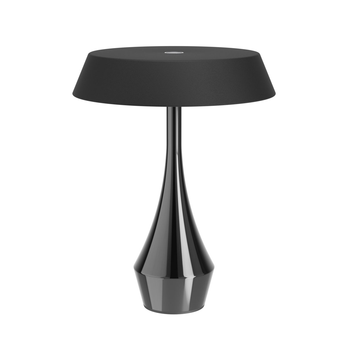 Turcio 20cm Sort bærbar Fra Eglo - Turcio er en bærbar metallampe med en blank sort base og sort struktureret skærm.