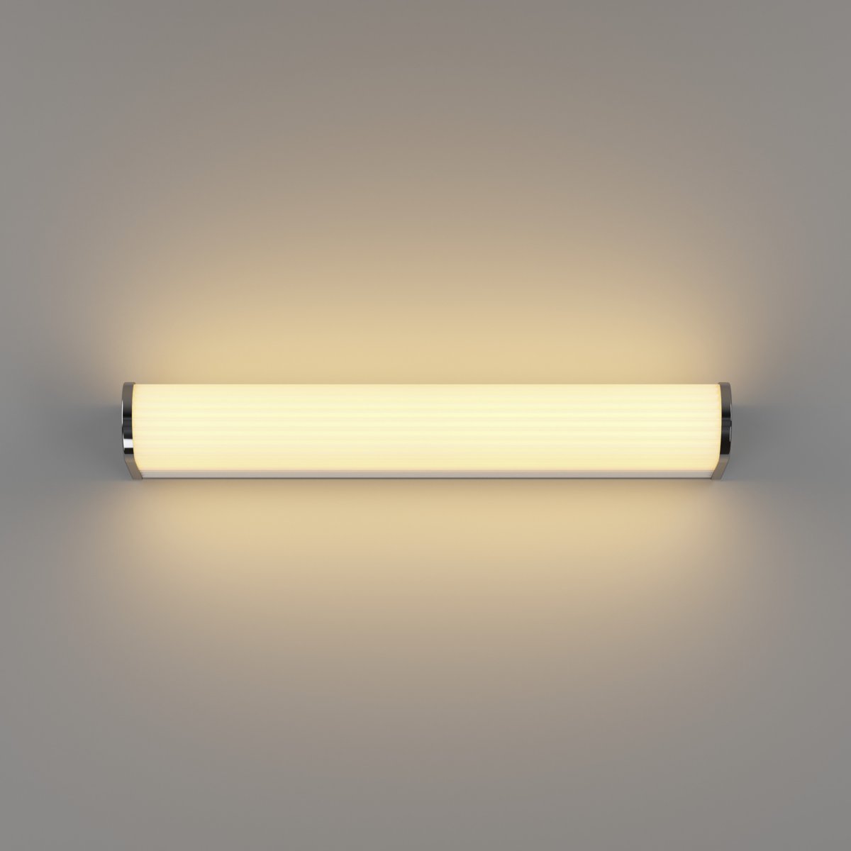Patrovaro 35cm Hvid badeværelseslampe Fra Eglo - Lampen har en integreret LED med en lysstrøm på 1000 lumen, og farvetemperaturen kan justeres i tre trin fra hvidt til koldt hvidt lys.