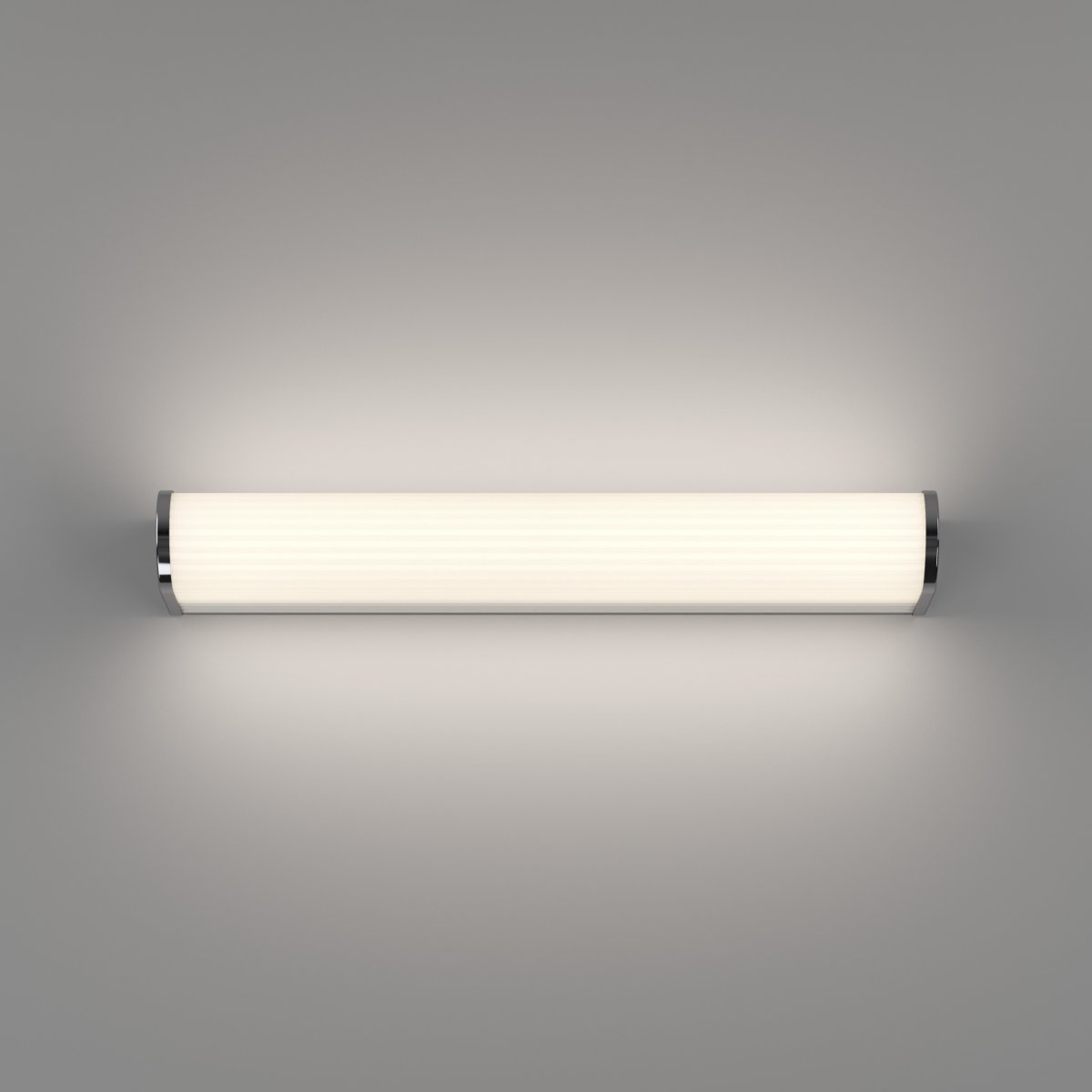 Patrovaro 35cm Hvid badeværelseslampe Fra Eglo - Lampen har en integreret LED med en lysstrøm på 1000 lumen, og farvetemperaturen kan justeres i tre trin fra hvidt til koldt hvidt lys.