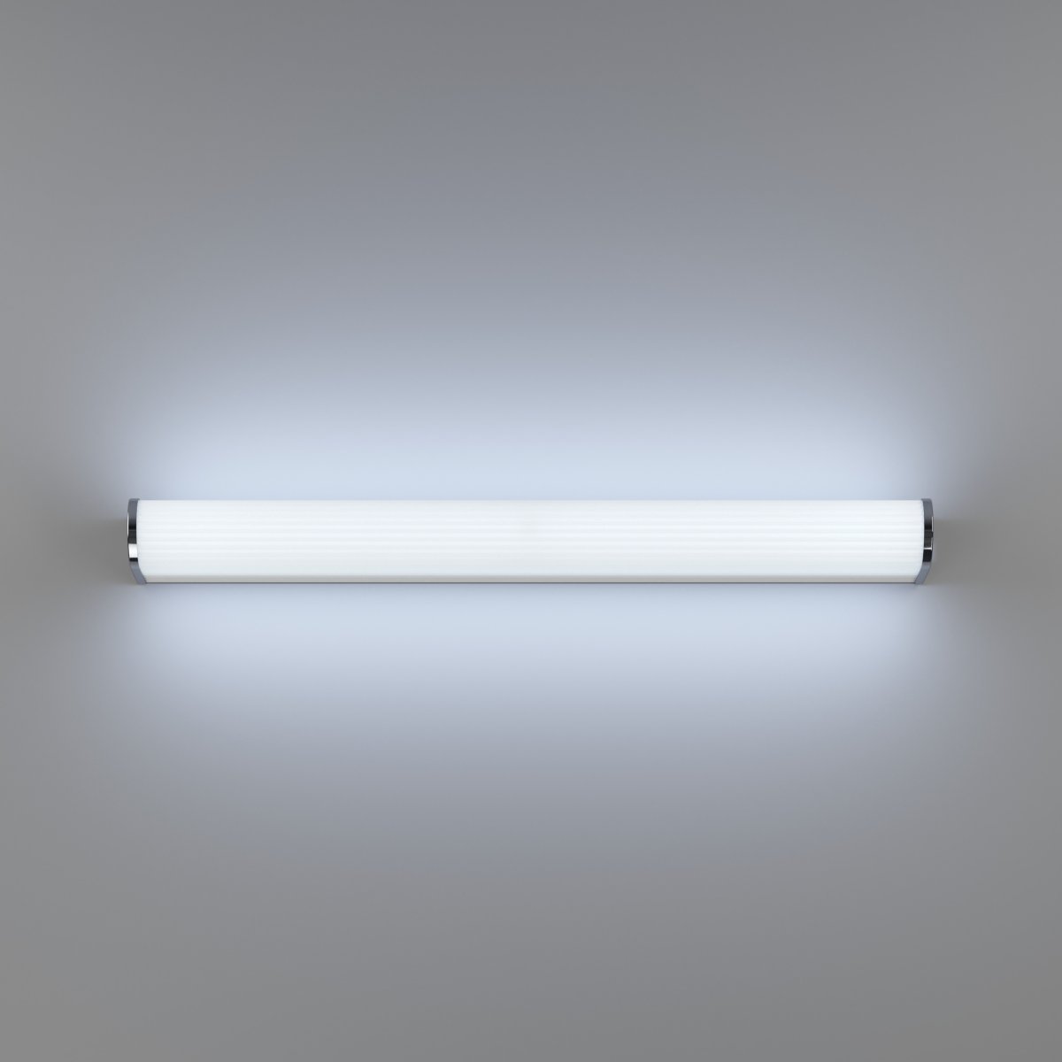 Patrovaro 60cm Hvid badeværelseslampe Fra Eglo - Lampen har en integreret LED med en lysstrøm på 2000 lumen, og farvetemperaturen kan justeres i tre trin fra hvidt til køligt hvidt lys.