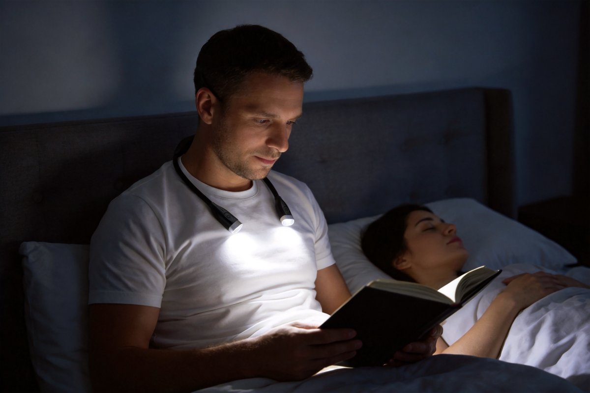 Yamenzi Sort bærbar Fra Eglo - Yamenzi er en smart og fleksibel LED-lampe, der sidder komfortabelt om halsen og giver retningsbestemt belysning uden at du behøver at bruge hænderne.