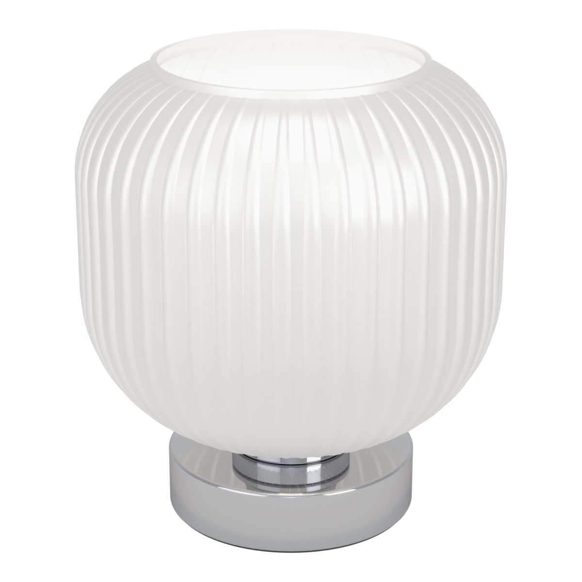 Dasmina 22cm Hvid/krom bordlampe Fra Eglo - Den neutrale farvekombination gør Dasmina nem at placere i forskellige miljøer, for eksempel på et sidebord, natbord, et skrivebord eller i et vindue.