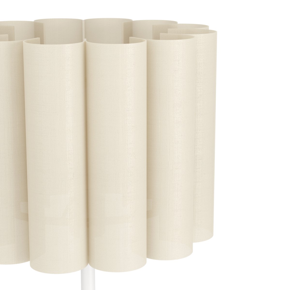 Collegrilli 23cm Beige bordlampe Fra Eglo - Collegrilli bordlampen har en beige tekstilsk&aelig;rm, der efterligner den naturlige struktur af h&oslash;r, og en enkel lampefod i hvidmetal.
