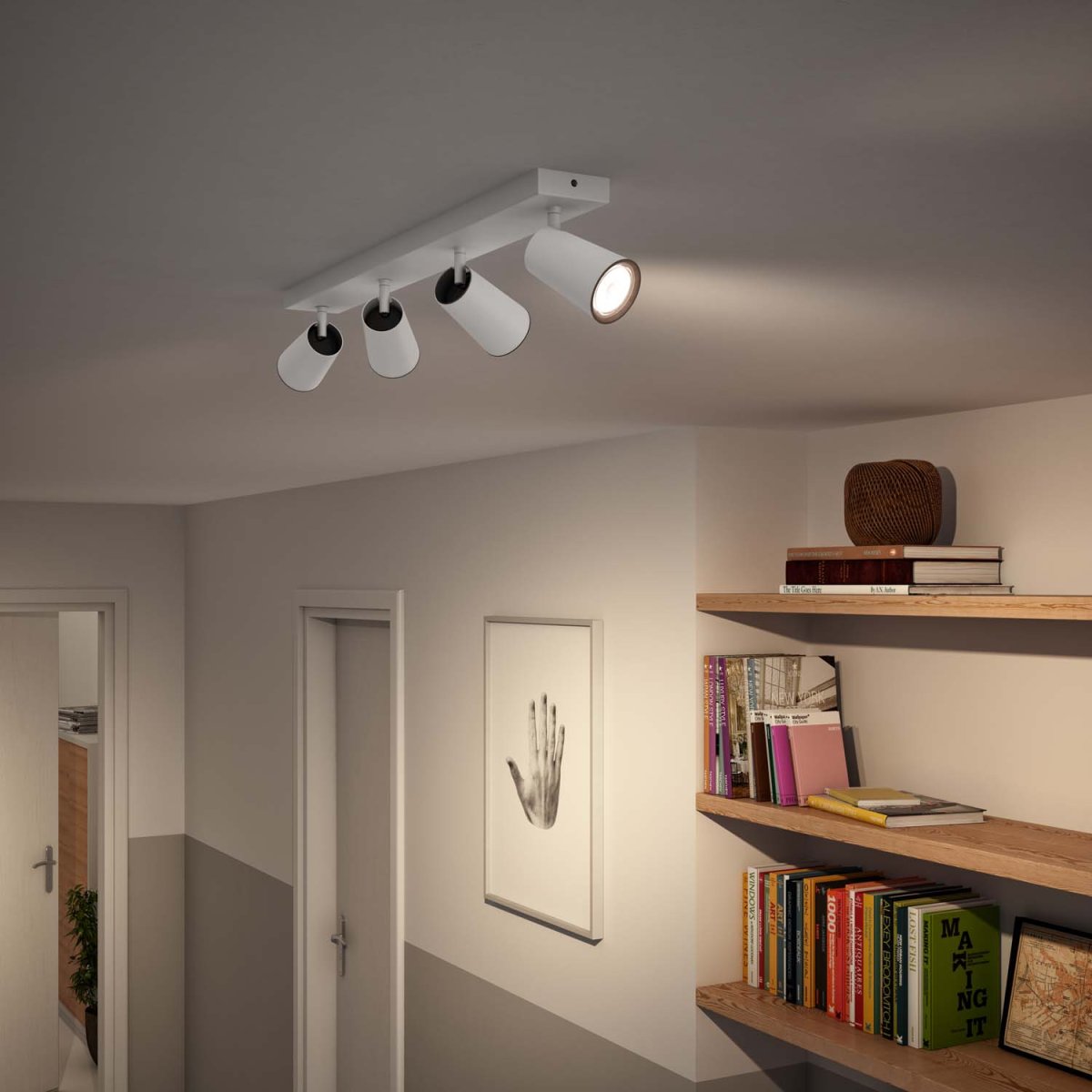 Paisley 4 Hvid spotlight Fra Philips - Lavet af hvidt metal for et rent og minimalistisk udtryk, der passer ind i de fleste hjem.