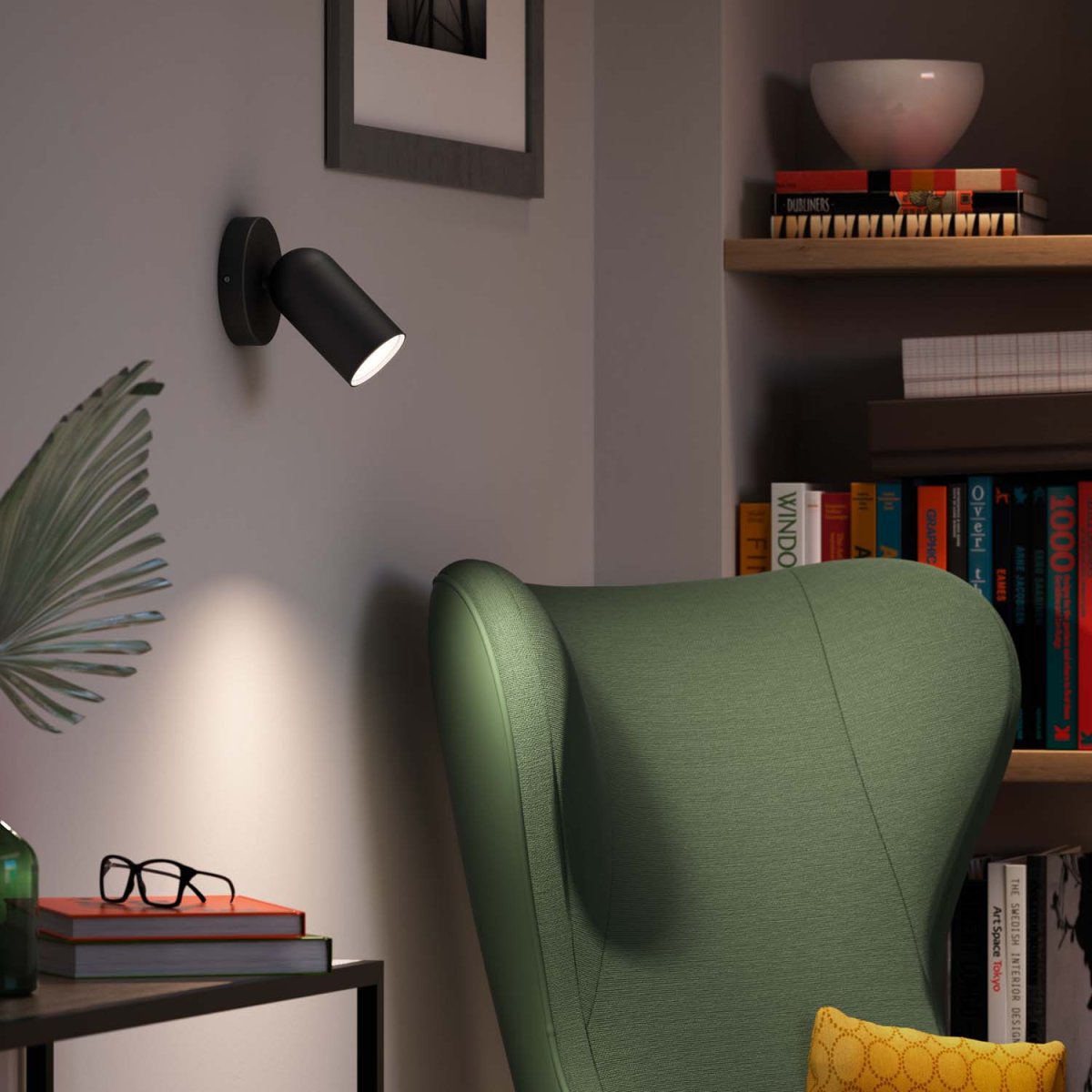 Pongee Sort spotlight Fra Philips - Den tilhører myLiving Contemporary-serien, der er kendt for sine bløde silhuetter og højkvalitetslys, der passer til nutidens indretningstrends.