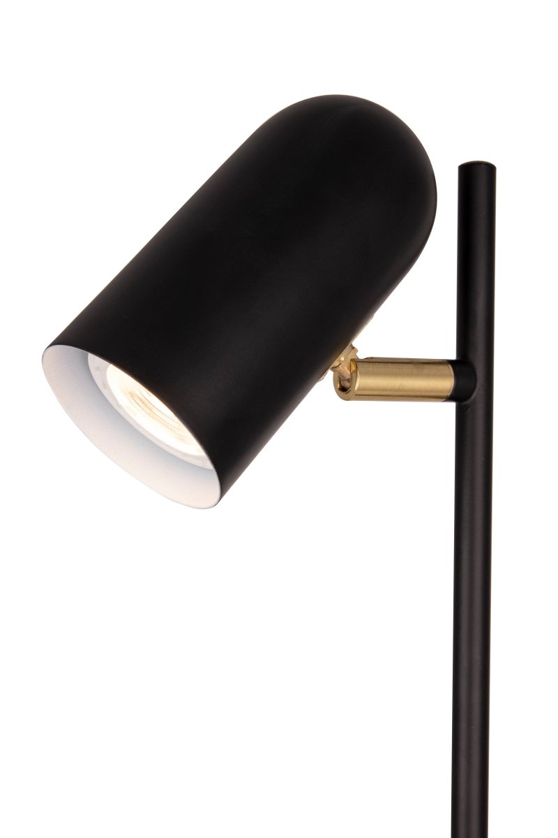 Swan 53cm Sort bordlampe Fra Globen Lighting - Den flotte lampeskærm er vipbar, hvilket er perfekt, når du har brug for rødt lys ved dit skrivebord.