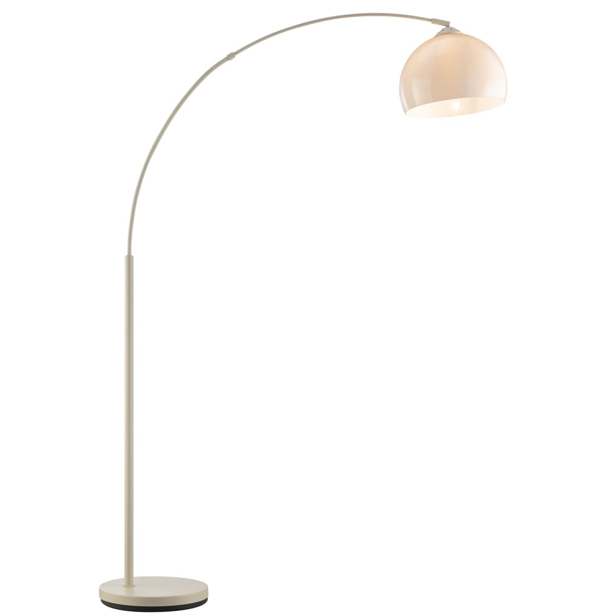 Vessa Beige gulvlampe Fra Brilliant - Det slanke design kombineres med en stabil rund base og passer flot ind i b&aring;de moderne og klassiske stuer.
