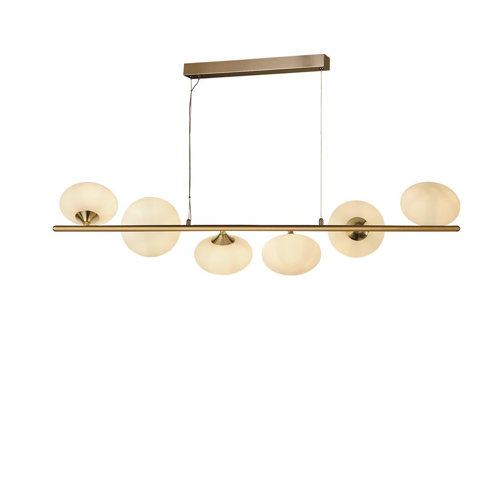 Pebble 100cm Guld loftslampe Fra Searchlight - Pebble er en stilfuld og sofistikeret loftlampe, der passer lige godt ind i moderne hjem som i mere klassiske milj&oslash;er.
