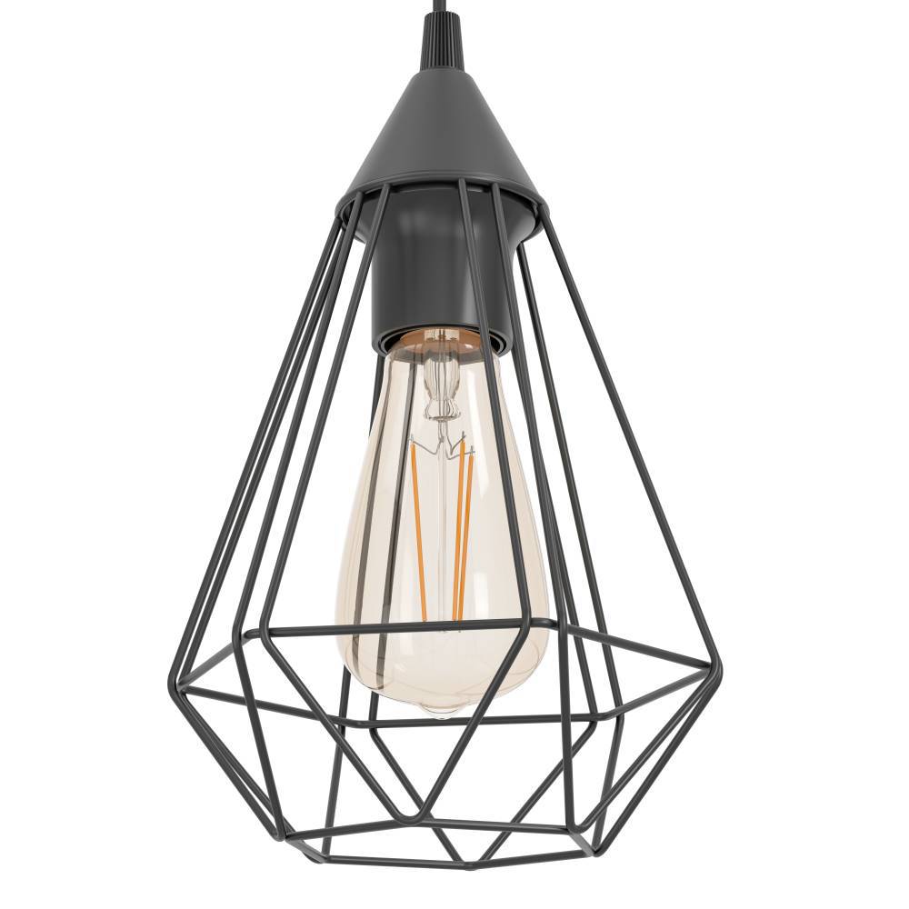 Tarbes Ø17 Sort loftslampe Fra Eglo - Lampens enkle, men markante udseende gør den let at matche med forskellige indretningsstile, og sammen med en dekorativ pære kan du skabe en varm og indbydende atmosfære.