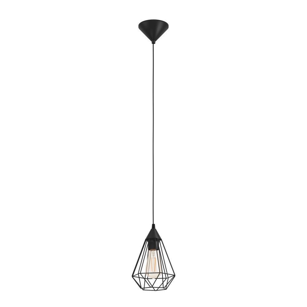 Tarbes Ø17 Sort loftslampe Fra Eglo - Lampens enkle, men markante udseende gør den let at matche med forskellige indretningsstile, og sammen med en dekorativ pære kan du skabe en varm og indbydende atmosfære.