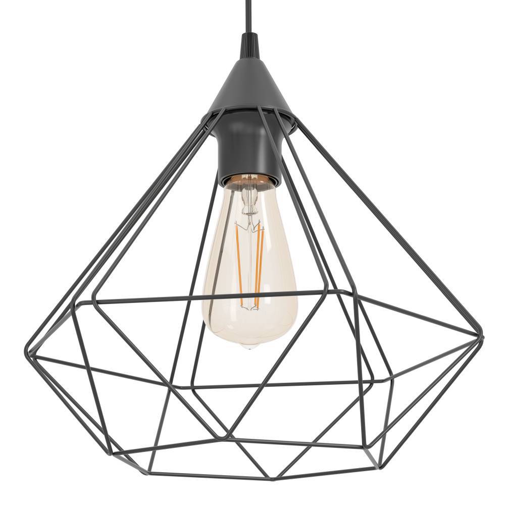 Tarbes Ø32 Sort loftslampe Fra Eglo - Lampens enkle, men markante udseende gør den let at matche med forskellige indretningsstile, og sammen med en dekorativ pære kan du skabe en varm og indbydende atmosfære.