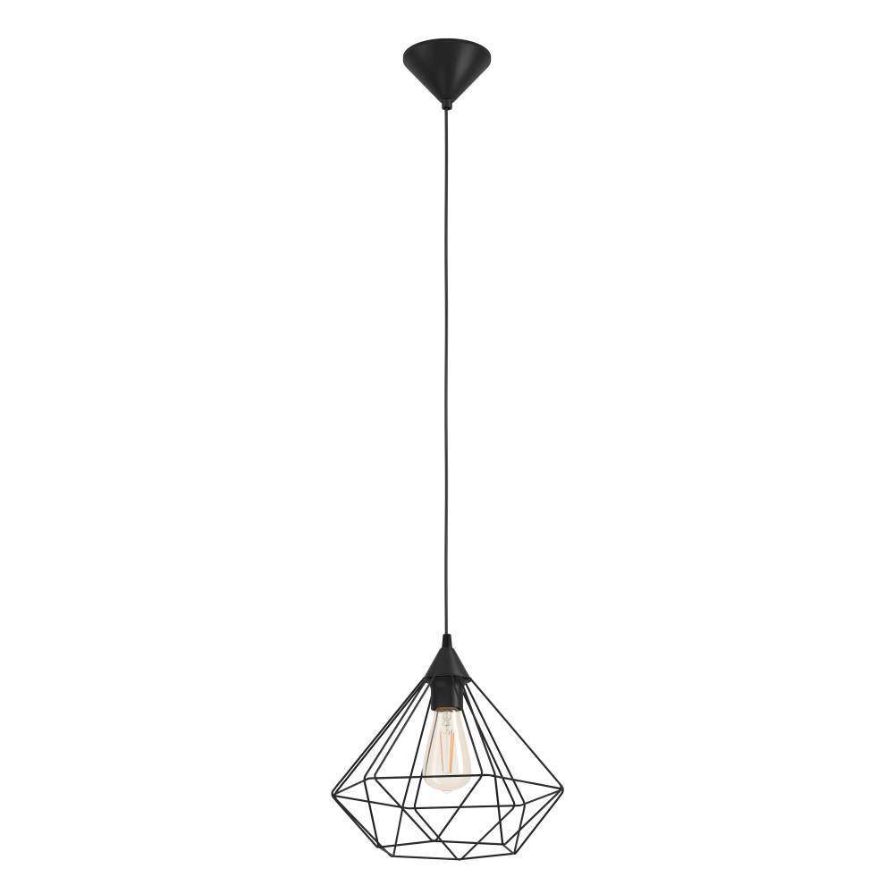 Tarbes Ø32 Sort loftslampe Fra Eglo - Lampens enkle, men markante udseende gør den let at matche med forskellige indretningsstile, og sammen med en dekorativ pære kan du skabe en varm og indbydende atmosfære.