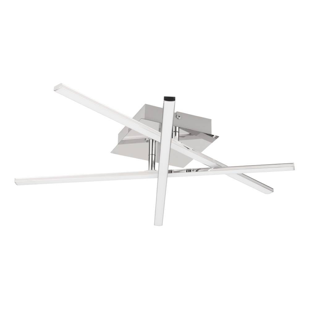 Lasana 50cm Chrom plafond Fra Eglo - Den minimalistiske og geometriske stil gør den til et perfekt valg til nutidigt eller moderne interiør, og det giver et klart og diffust lys, der fylder rummet med; en elegant måde.