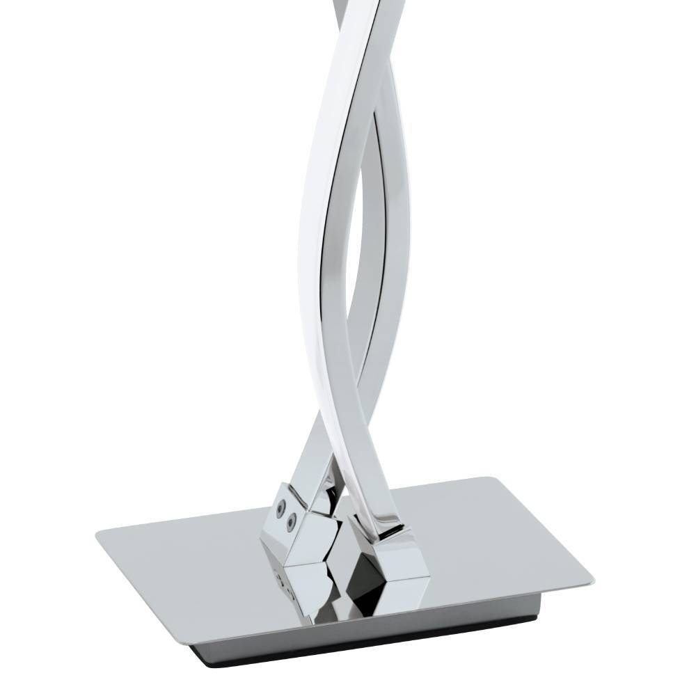 Lasana 46cm Chrom bordlampe Fra Eglo - De elegante kurver og minimalistiske stil g&oslash;r den til et ideelt valg til moderne interi&oslash;r, og dens slanke kromfinish giver den et subtilt, sofistikeret look.