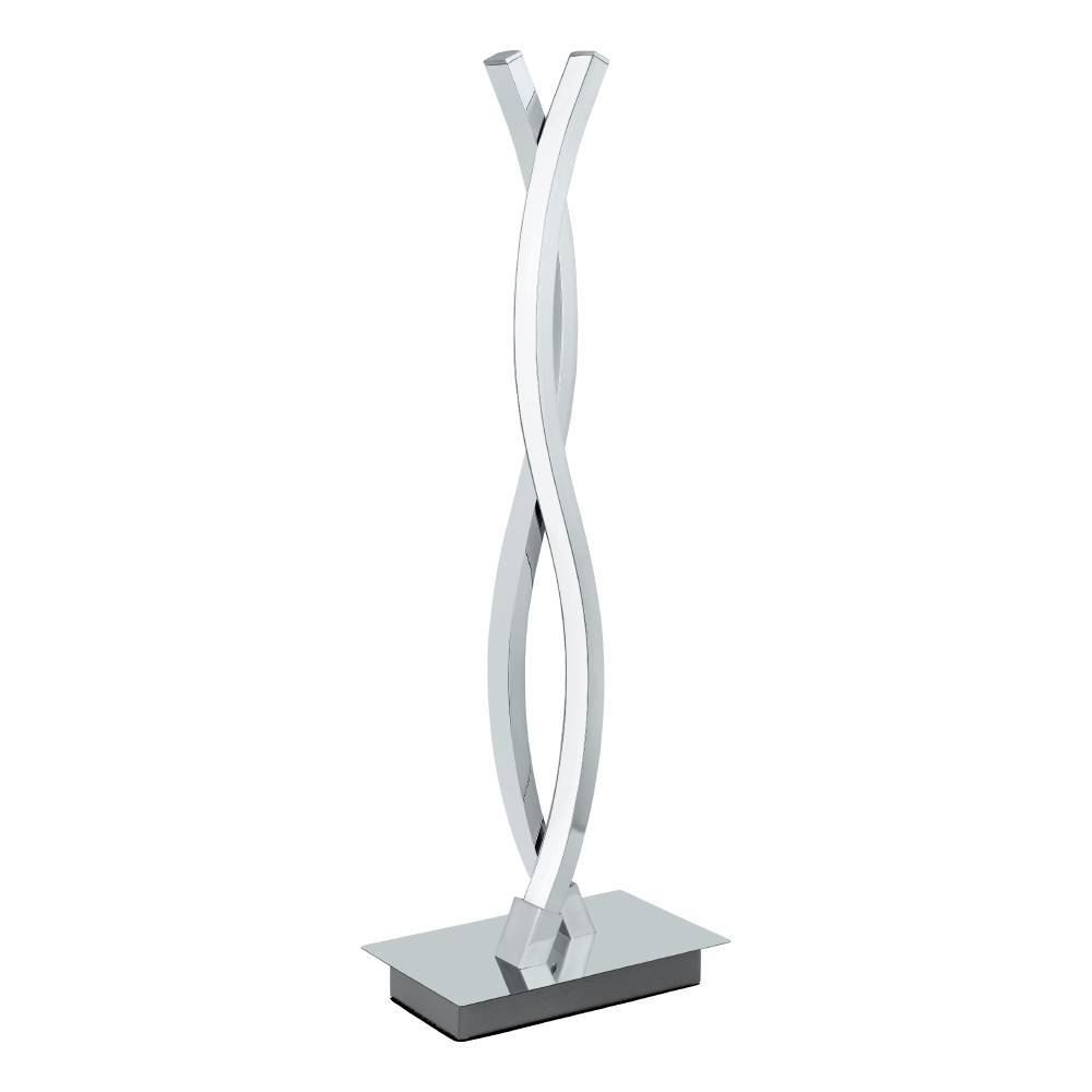 Lasana 46cm Chrom bordlampe Fra Eglo - De elegante kurver og minimalistiske stil g&oslash;r den til et ideelt valg til moderne interi&oslash;r, og dens slanke kromfinish giver den et subtilt, sofistikeret look.