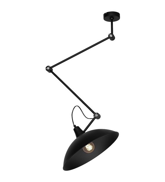 Melos Ø37 Sort loftslampe Fra Artera - Lampen h&aelig;nger fra loftet i tre led, der kan vinkles pr&aelig;cis som du &oslash;nsker.