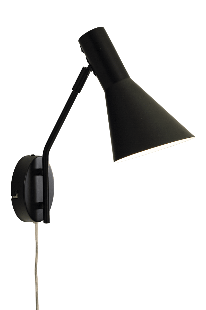 Ceres Sort læselampe Fra Aneta Lighting - CERES væglampe har et stilrent og moderne design med lige og rene former, der passer perfekt ind i det skandinaviske hjem.