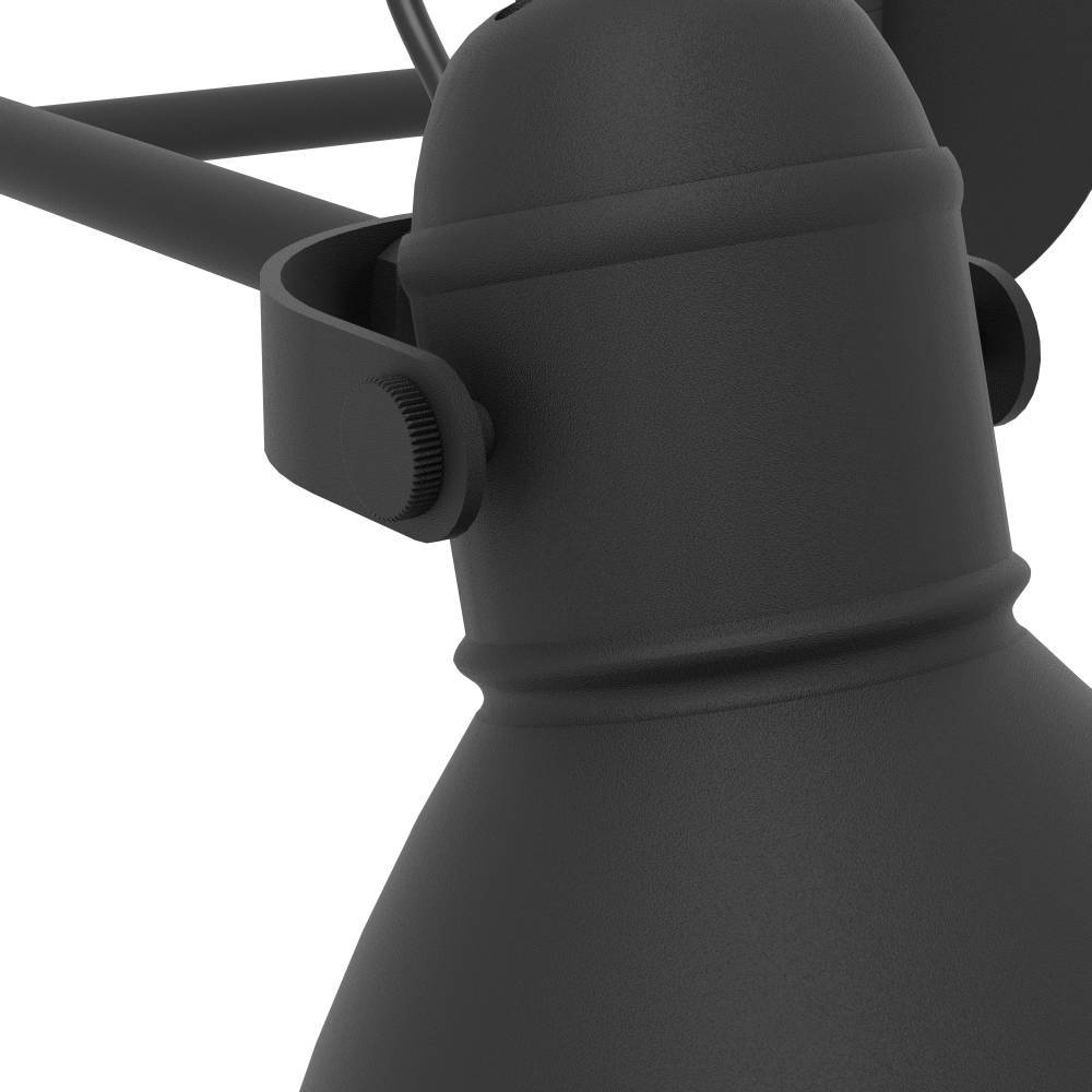 San Peri Ø15 Sort væglampe Fra Eglo - Nem at samle og udstyret med en praktisk afbryder på; ledning, dette er en alsidig og stilfuld belysningsløsning til dit hjem.