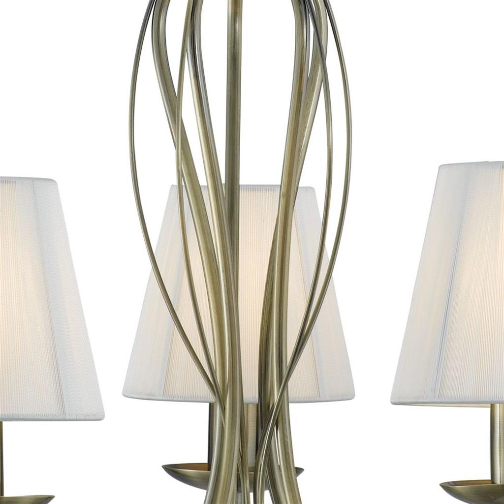 Andretti Ø50 Antik messing loftslampe Fra Searchlight - Andretti metallysekronen i antik messing giver et tidløst og elegant indtryk i stuen, spisestuen eller gangen.