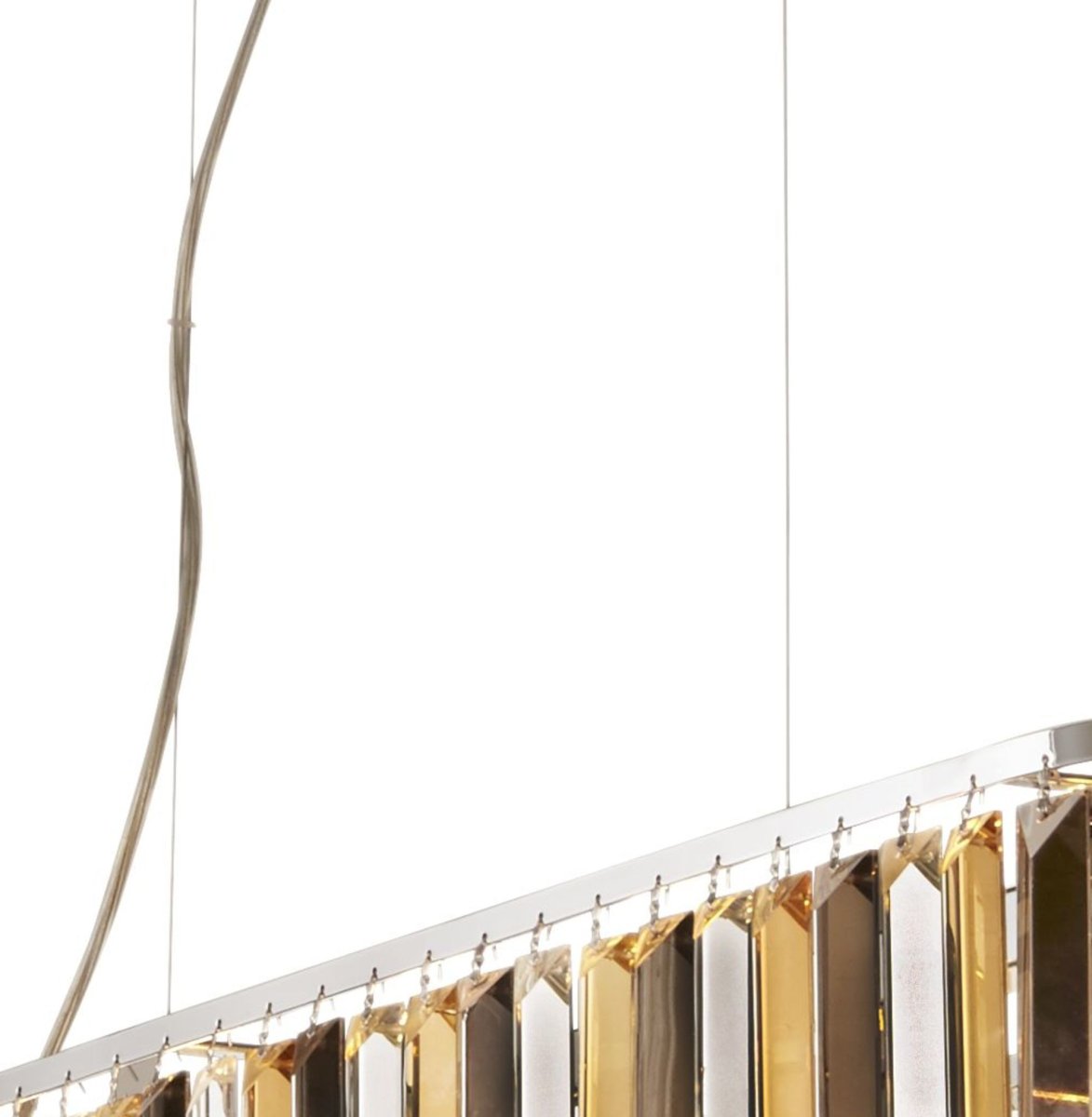 Clarissa 100cm Chrom loftslampe Fra Searchlight - Perfekt til moderne rum, især over spisebordet eller centralt i rummet for et sofistikeret touch.