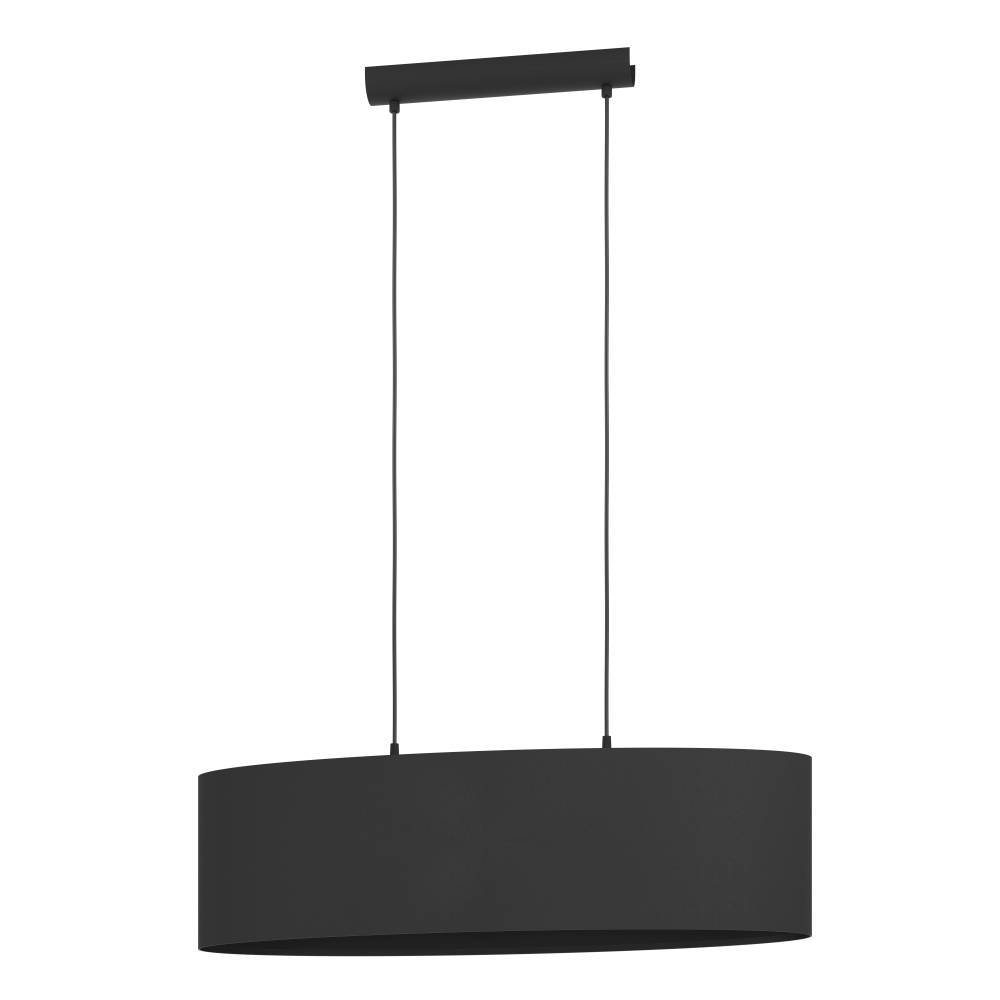Maserlo 78cm Sort loftslampe Fra Eglo - Ophænget med tynde kabler giver lampen en døsig følelse og en elegant silhuet i rummet.
