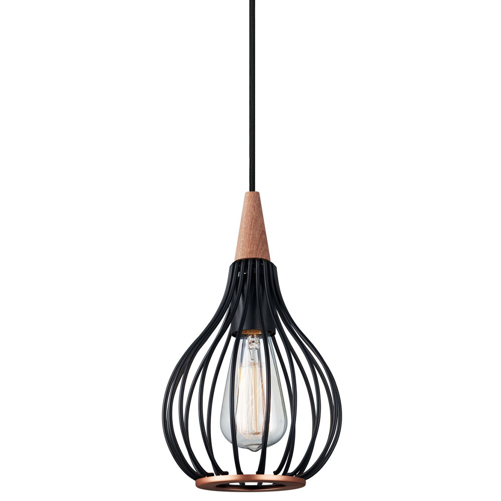 Drops Ø17 Sort loftslampe Fra Halo Design - Drops er et moderne vedhæng med et industrielt design.