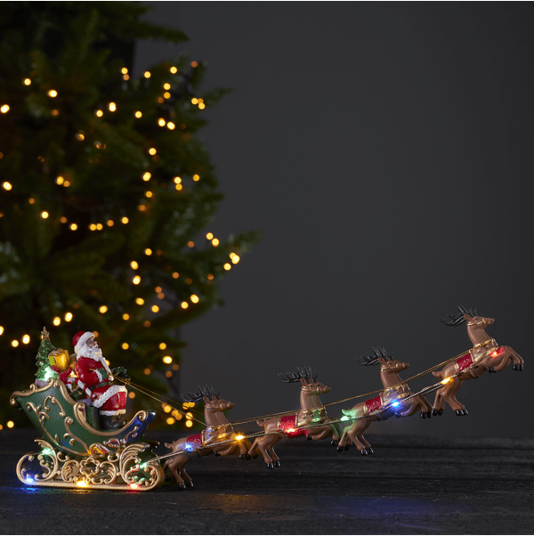 Deerville Flerfarvet Fra Star Trading - Placer dekorationen p&aring; en hylde eller et bord.