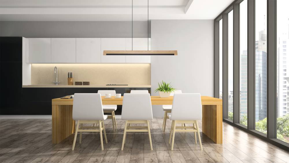 Camacho 110cm Lyst træ loftslampe Fra Eglo - Den minimalistiske stil g&oslash;r, at lampen passer perfekt ind i b&aring;de moderne og skandinavisk interi&oslash;r.