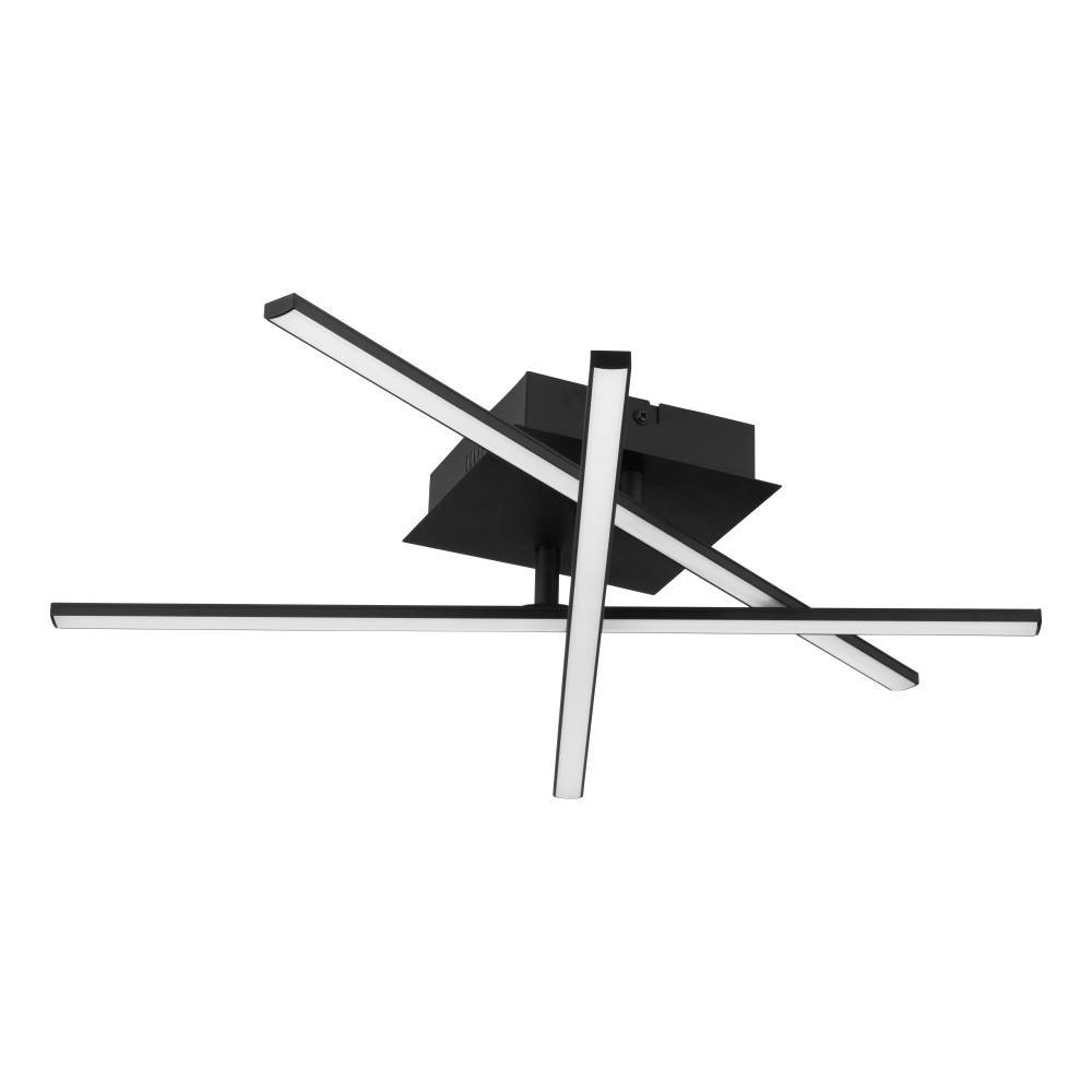 Lasana 50cm Sort plafond Fra Eglo - Den minimalistiske og geometriske stil gør den til et perfekt valg til nutidigt eller moderne interiør, og det giver et klart og diffust lys, der fylder rummet med; en elegant måde.