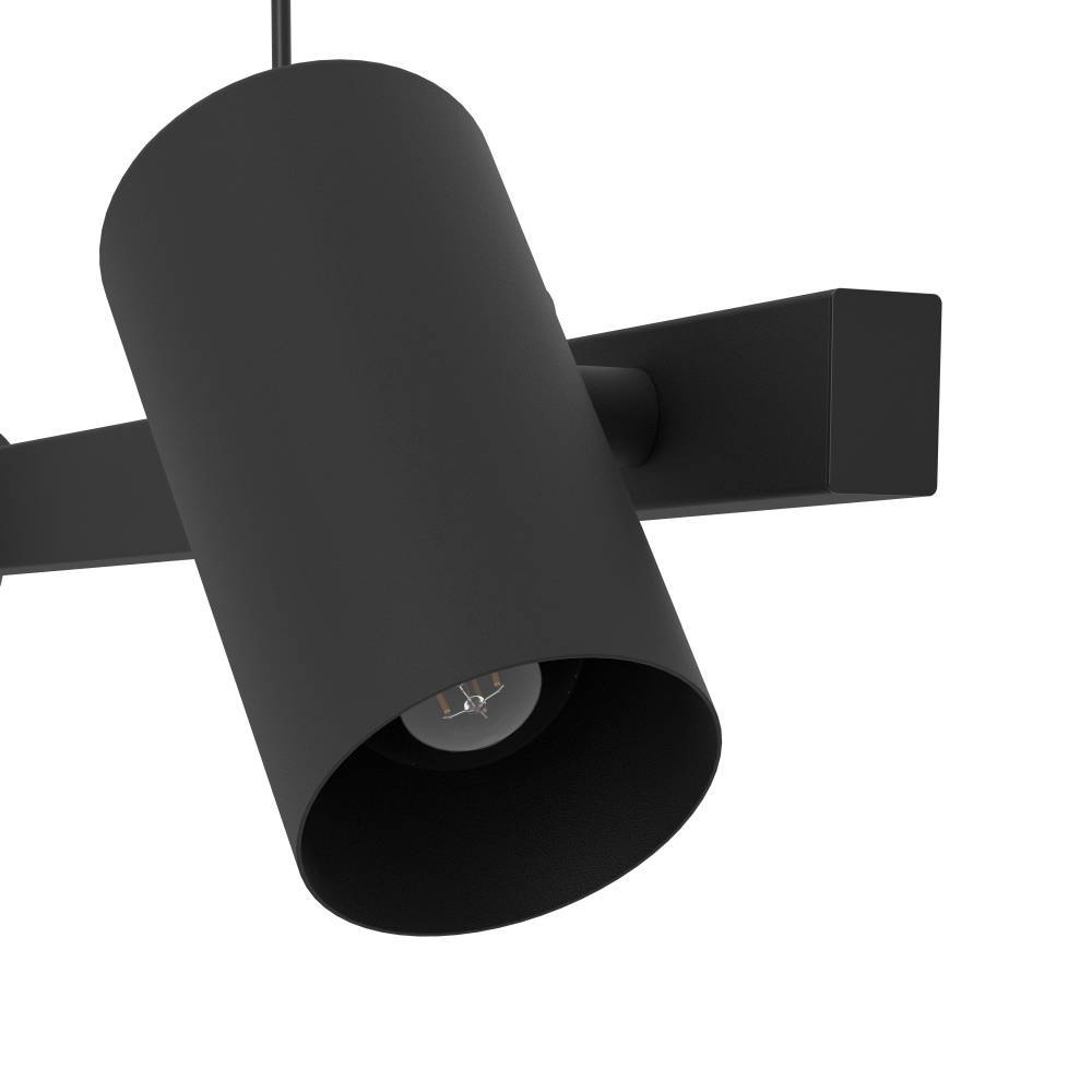 Gatuela 76cm Sort loftslampe Fra Eglo - Denne moderne loftslampe har et stilfuldt og minimalistisk design med fire justerbare spots fastgjort på bunden.