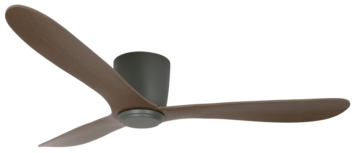 Cetus II Ø132 Antracit Fra Texa Design - Bladene i en m&oslash;rk valn&oslash;dfinish er aerodynamisk designet i st&oslash;bt krydsfiner.