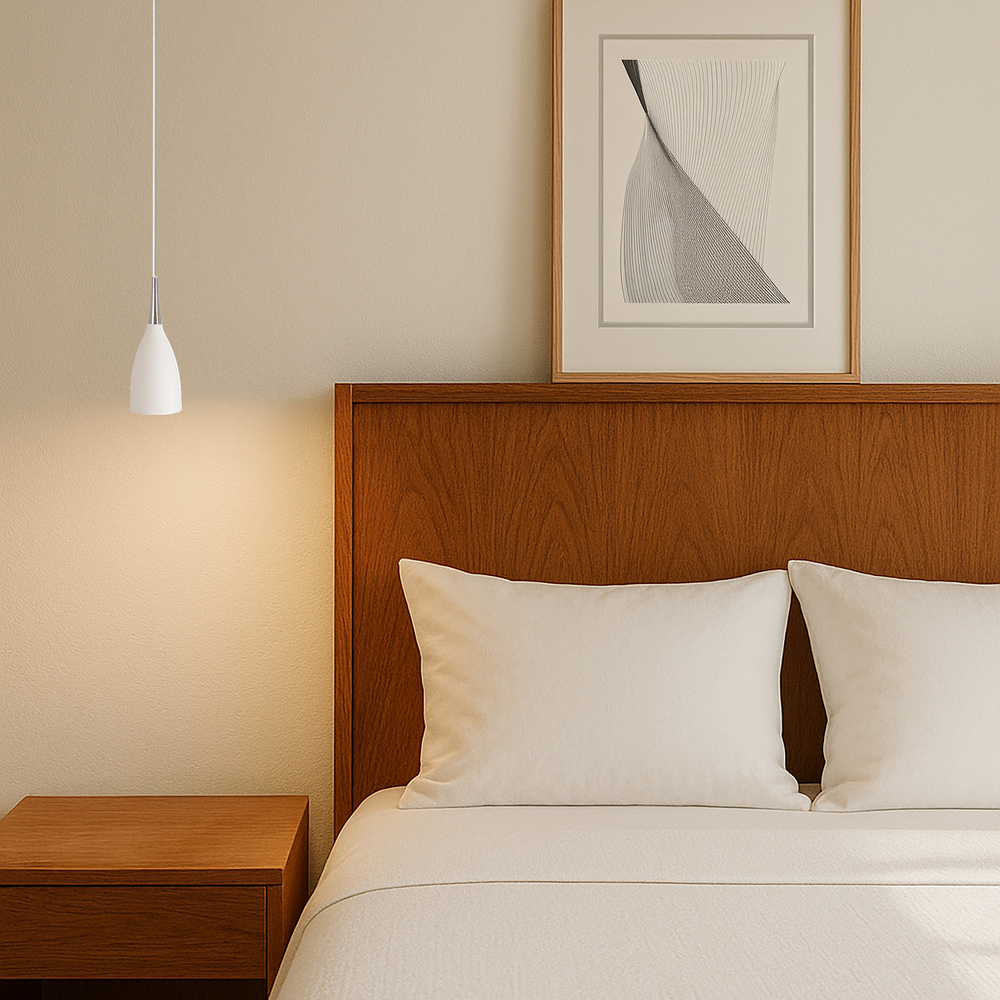 Anemon Ø7 Mat hvid loftslampe Fra Belid - Anemon er et unikt og minimalistisk vedh&aelig;ng med materialer af h&oslash;jeste kvalitet.