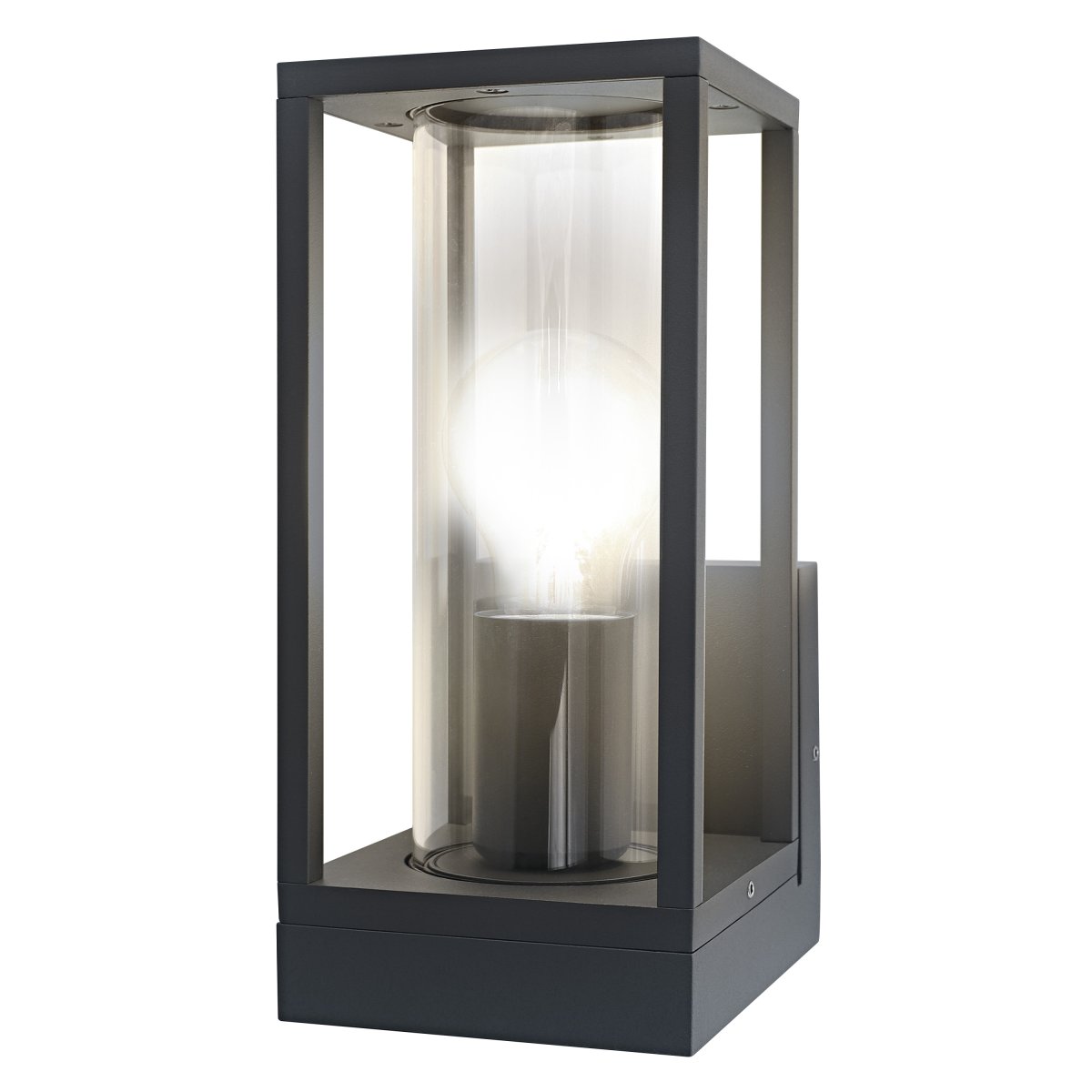 Frame Mørkegrå udendørslampe Fra Osram - Lavet af h&oslash;jkvalitets aluminium og glas giver denne lampe et smukt lysflow, samtidig med at den er beskyttet mod vejr og vind med IP44-klassificering.
