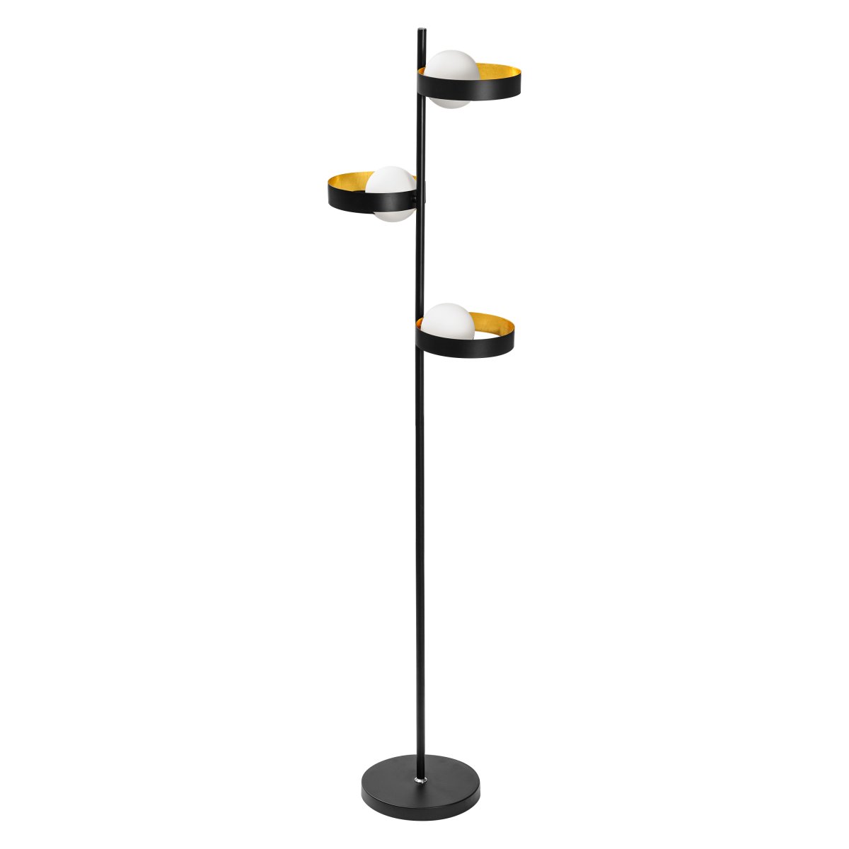 Memphis 3 Sort gulvlampe Fra Ledvance - Memphis er en elegant gulvlampe med dens messingdetaljer.